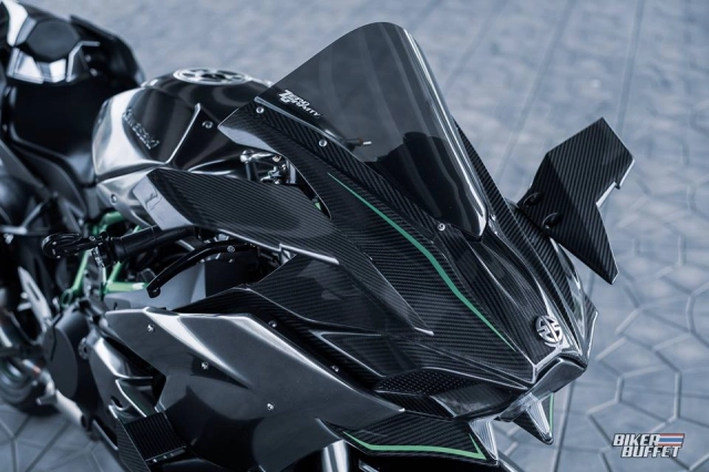 Kawasaki ninja h2 độ thành h2r với trang bị winglet siêu chuẩn - 7