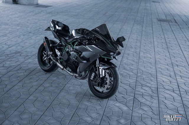 Kawasaki ninja h2 độ thành h2r với trang bị winglet siêu chuẩn - 13