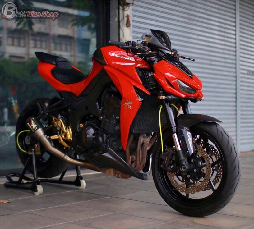 Kawasaki z1000 độ ấn tượng với phong cách đỏ sporty - 14