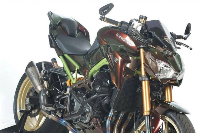 Kawasaki z900 độ tông màu lạ cùng dàn đồ chơi siêu khủng - 3