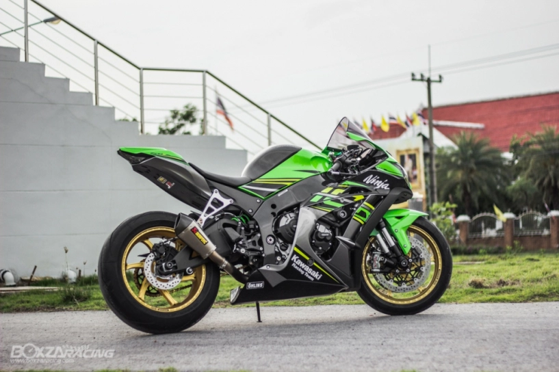 Kawasaki zx-10r độ khổng lồ xanh đến từ xứ sở chùa vàng - 25