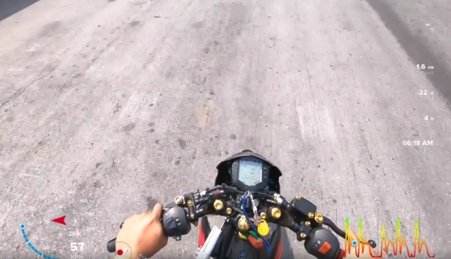 Không tương vơi raider 150 đô gac may ktm đat vận tôc 167km qua gps trong 400m - 5