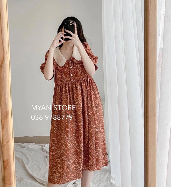 Myan - chị em muốn xinh như nàng thơ nên mua váy hoa vintage - 5