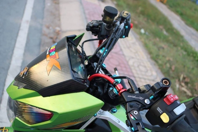 Satria 150 2019 con quái vật xanh sở hữu dàn phụ tùng tối tân - 3