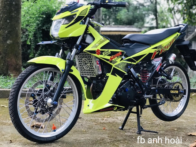 Satria f150 đô choi loa vơi xanh neon kêt hơp cung dan chân gơi cam - 3