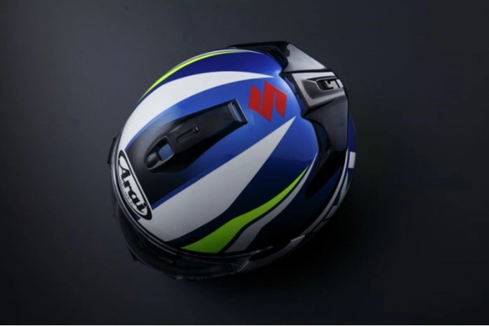 Suzuki kết hợp arai tạo ra phiên bản nón chaser-x suzuki ecstar motogp team - 6