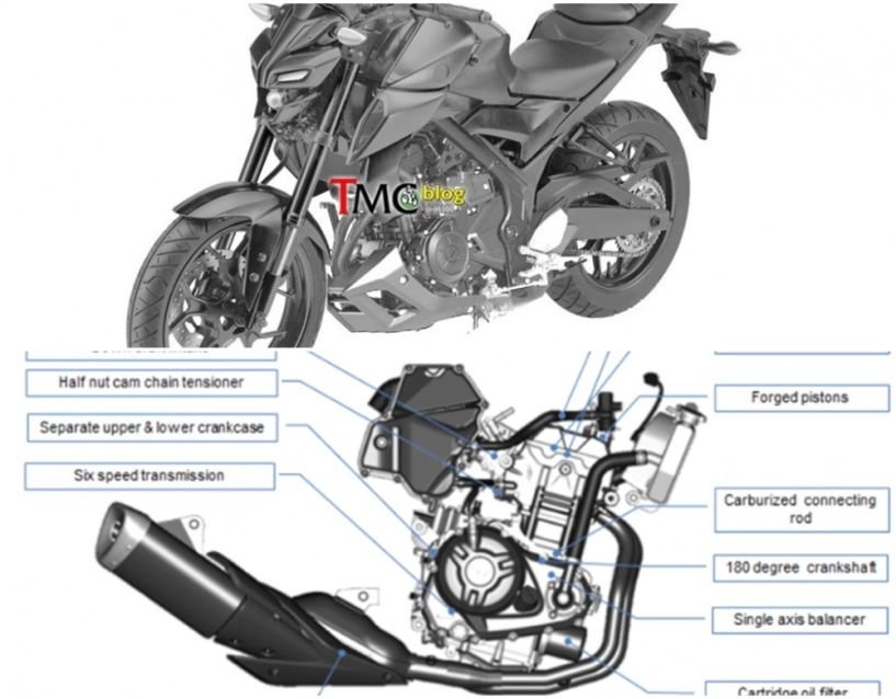 Yamaha mt-03 thế hệ mới tiết lộ hình ảnh phác thảo sắp ra mắt vào cuối năm nay - 1