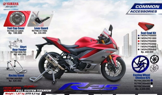 Yamaha r25 indonesia được phát hành hơn 10 trang bị phụ kiện đi kèm với mức giá hấp dẫn - 5