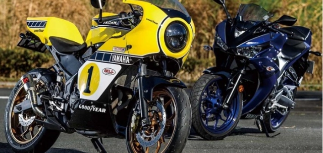 Yamaha r3 bản tùy chỉnh cafe racer lấy cảm hứng từ huyền thoại yzr500 kenny roberts - 1