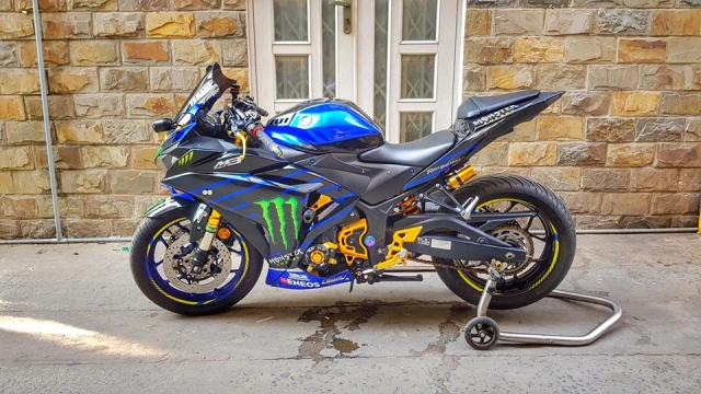 Yamaha r3 độ chất ngất với team đấu monster energy motogp 2019 của biker việt - 4