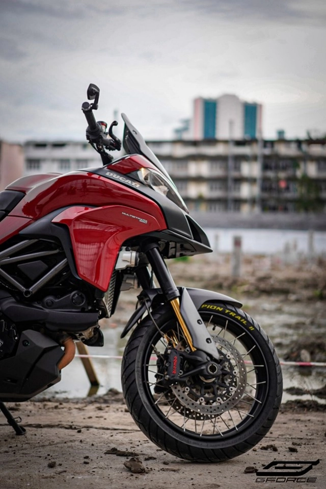 Ducati multistrada 950 độ cực chất với phong cách ruby red - 6