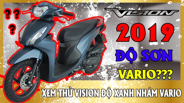 Honda vision độ màu sơn xanh nhám vario đang cháy hàng - 1