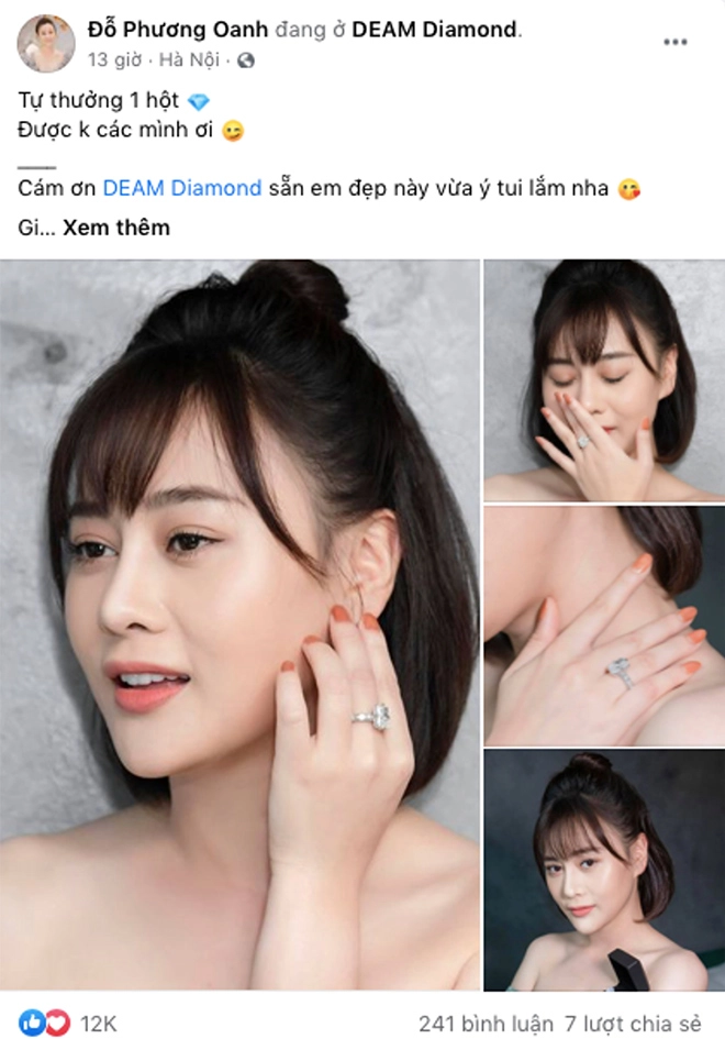 Phương oanh chi hơn 3 tỉ đồng sở hữu nhẫn kim cương 501 carat của deam diamond - 1