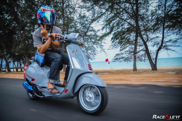 Vespa sprint độ phiên bản xám ống nước đẹp bá cháy - 1