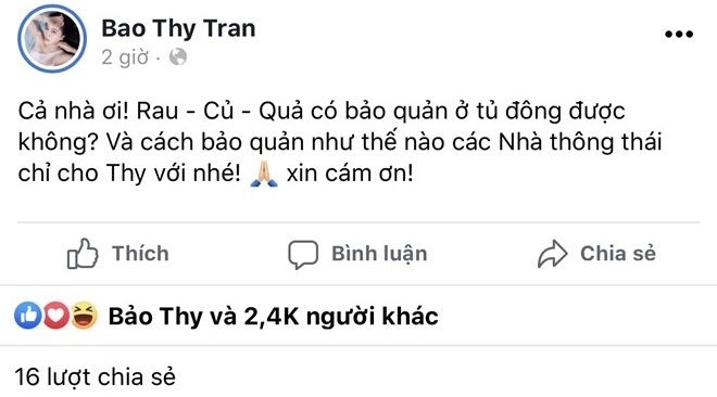 Bảo thy cầu cứu cách trữ rau củ quả trong tủ đông lan khuê và dân mạng mách tuyệt chiêu - 2