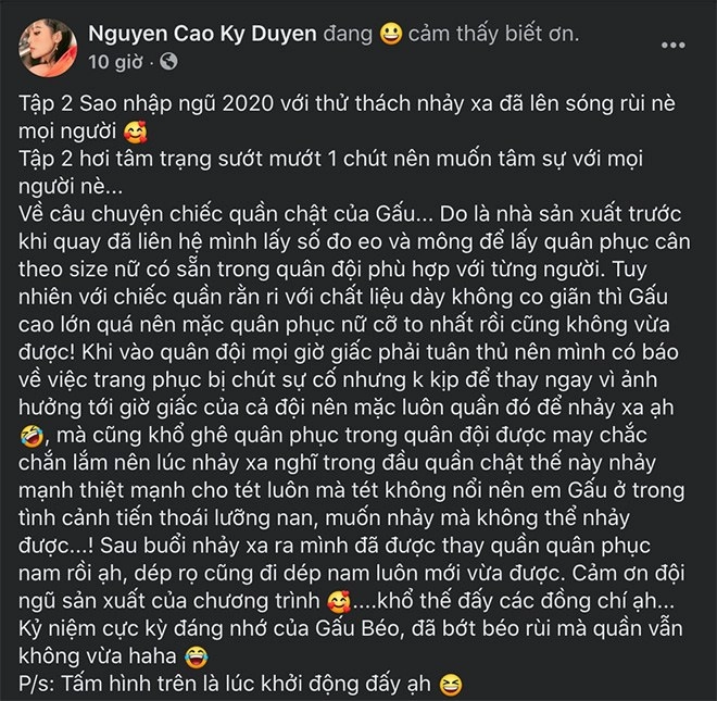 báu vật 110m có lúc cũng làm khổ kỳ duyên quần áo căng chật phải mặc đồ nam - 7