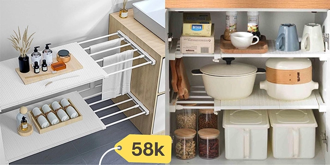 Bí quyết xếp đồ ngăn nắp mở rộng không gian nhà cửa với món có giá từ 8k - 4