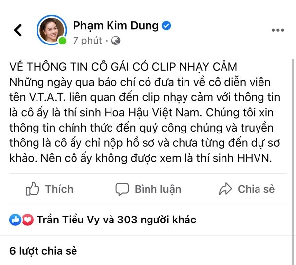 Btc hoa hậu việt nam lên tiếng về thí sinh lộ clip nhạy cảm - 1