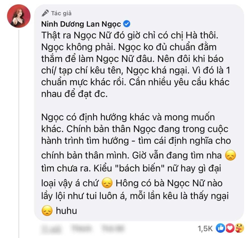 Chối từ danh xưng ngọc nữ lan ngọc gần đây chuộng hở hang không cắt xẻ cũng quên nội y - 1