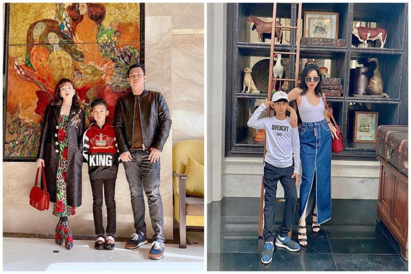 Con trai lệ quyên 9 tuổi mê giày hiệu được bố đầu tư phong cách ăn mặc chuẩn rich kid - 4