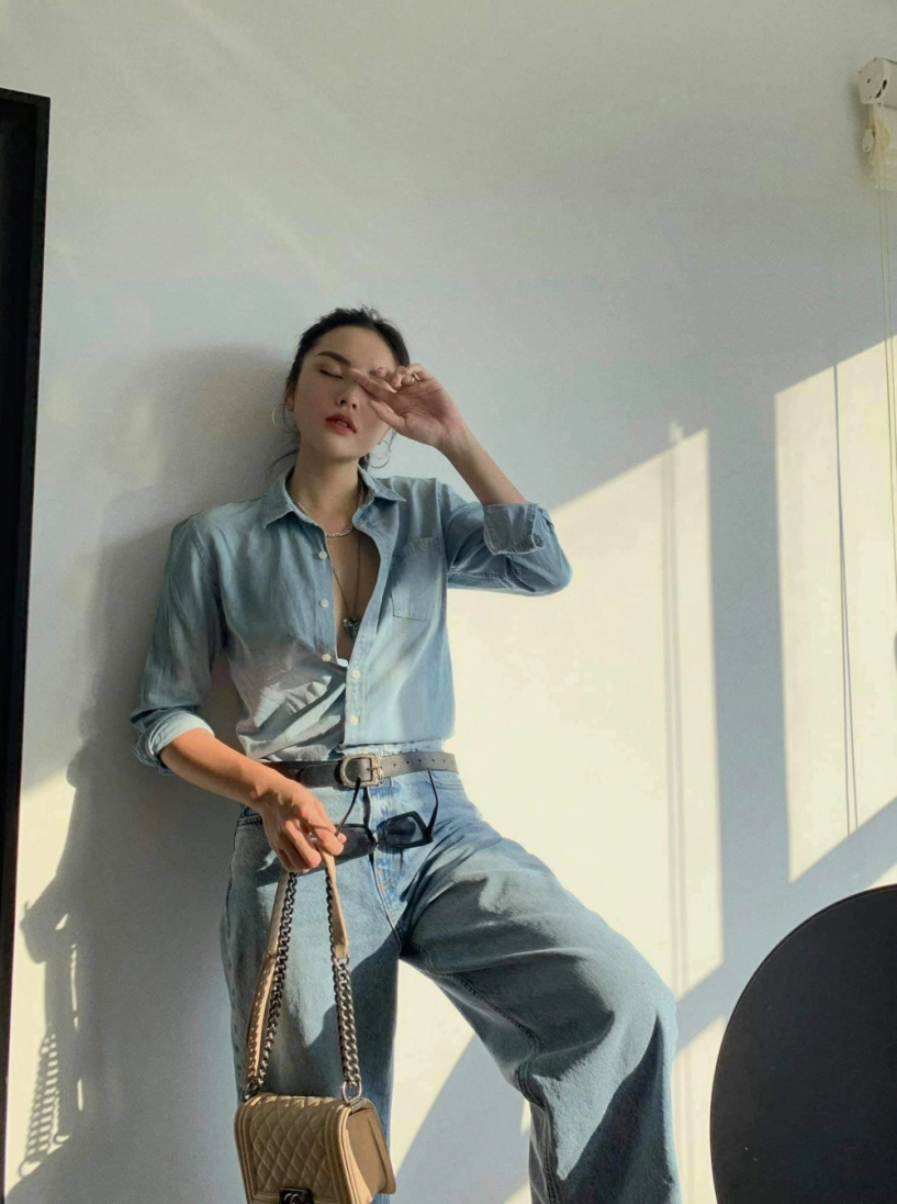 đại chiến phong cách denim on denim kỳ duyên miu lê hay yến trang ngầu nhất - 7
