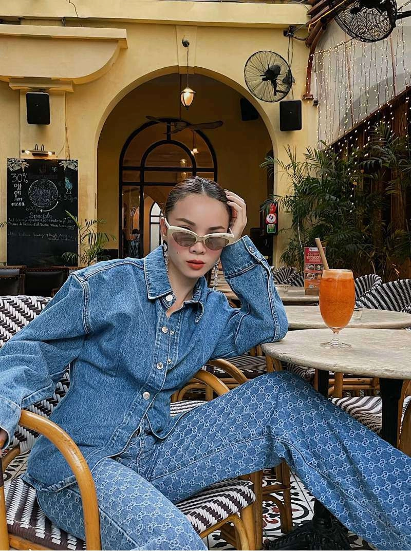 đại chiến phong cách denim on denim kỳ duyên miu lê hay yến trang ngầu nhất - 8