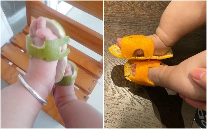 Đàm thu trang diện dép cây nhà lá vườn cho con công năng ăn đứt dép hiệu của mẹ - 10