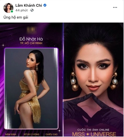 Đàn em chuyển giới của hương giang ghi danh miss universe vietnam lâm khánh chi liền có phản ứng - 2