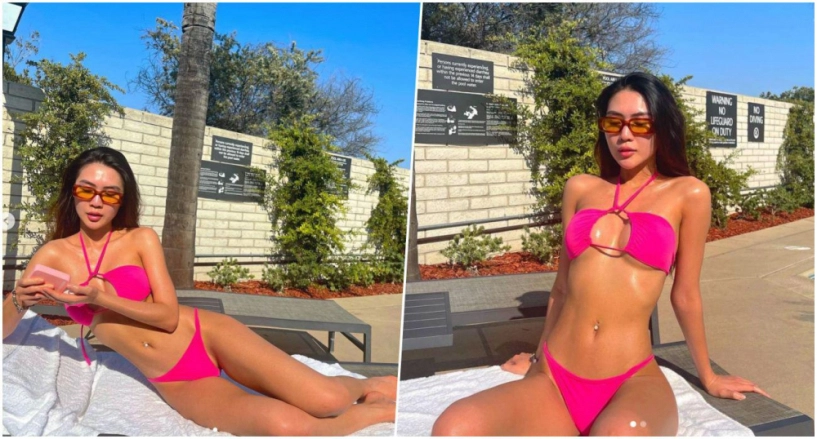 Dạo phố mỹ hoa hậu từng bị vu khống thuộc đường dây tú ông diện bikini khoe ngực bức thở - 6