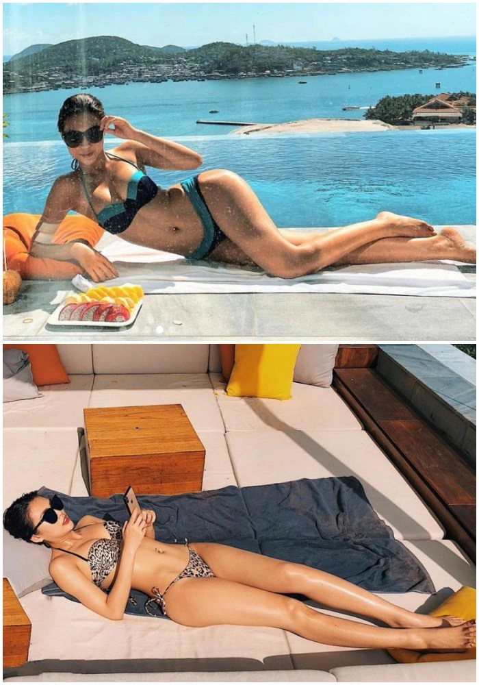 Dạo phố mỹ hoa hậu từng bị vu khống thuộc đường dây tú ông diện bikini khoe ngực bức thở - 8
