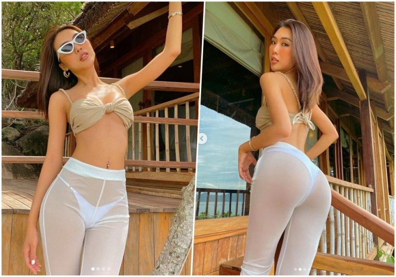 Dạo phố mỹ hoa hậu từng bị vu khống thuộc đường dây tú ông diện bikini khoe ngực bức thở - 13