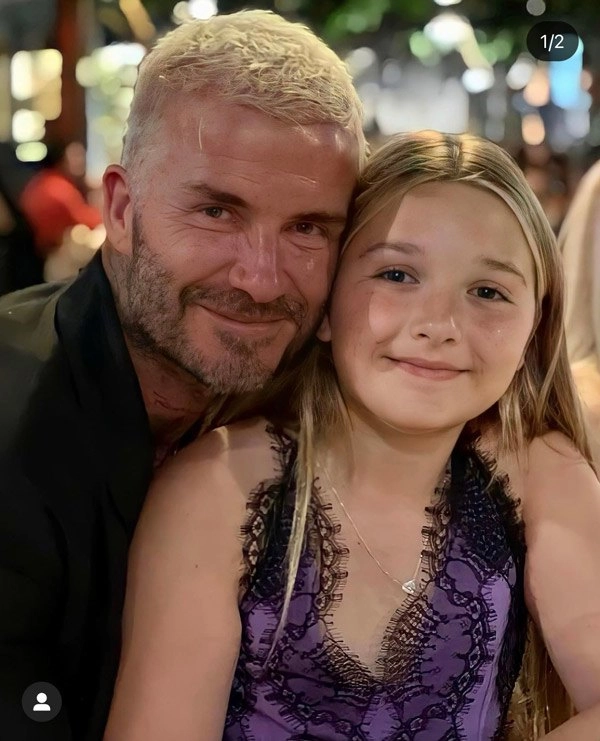 David beckham bị phản đối vì cho con gái diện váy ren gợi cảm - 1
