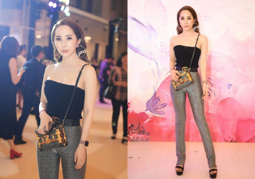 Diện đầm ngủ trễ nải quỳnh nga gần như lu mờ trước hàng tủ đắt đỏ phía sau - 6