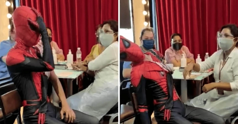 dương quý phi thời hiện đại đi tiêm vaccine covid-19 quét sạch phòng khám với bộ váy 2m - 8