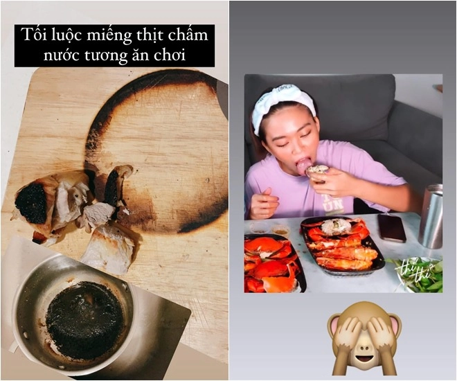 Giãn cách xã hội vợ chồng thúy hạnh ăn tết luôn một nàng á hậu luộc thịt cháy cả nồi - 12