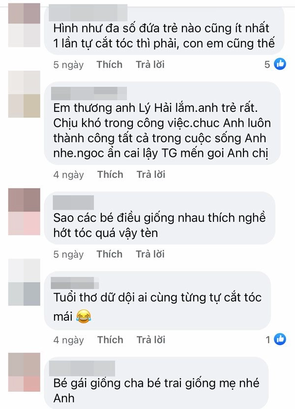 Hai thiên thần nhà lý hải - minh hà tự cắt tóc và đây là thành phẩm - 5