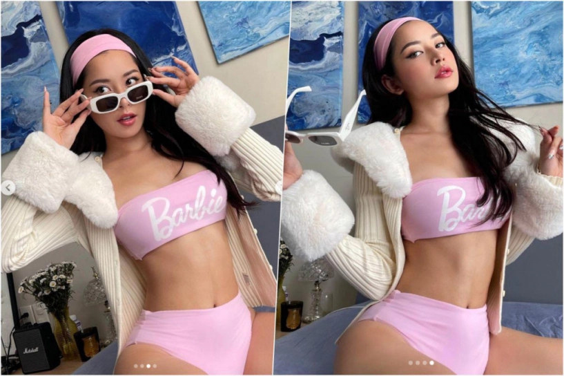 Hoá búp bê barbie phiên bản gợi cảm ngọc trinh đọ không lại đàn em chi puđộ thiếu vải - 6