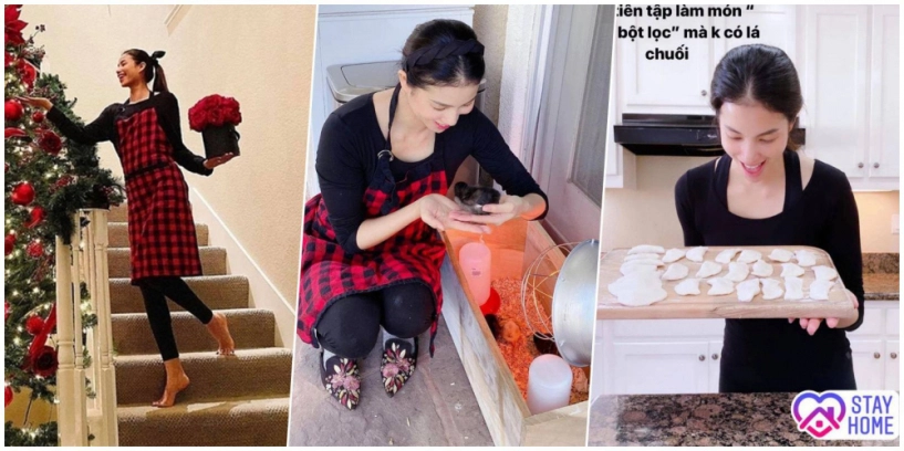 Khi hoa hậu làm mẹ bỉm cất hết váy áo lộng lẫy ở nhà mặc xoàng xĩnh nhận khó ra - 3