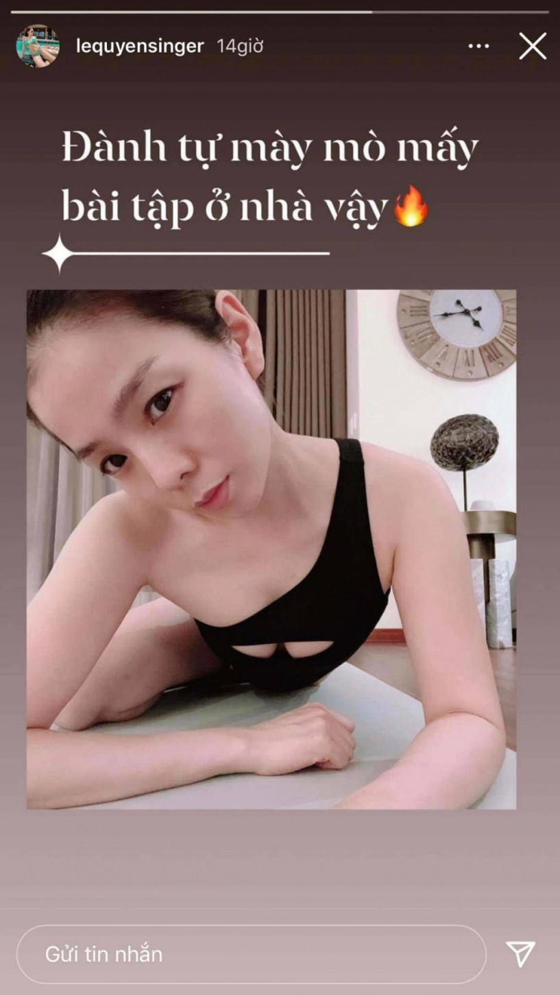 Lệ quyên diệp lâm anh mặc áo tập đã hot nhưng vẫn chưa bằng hoa hậu đi chặt dừa - 2
