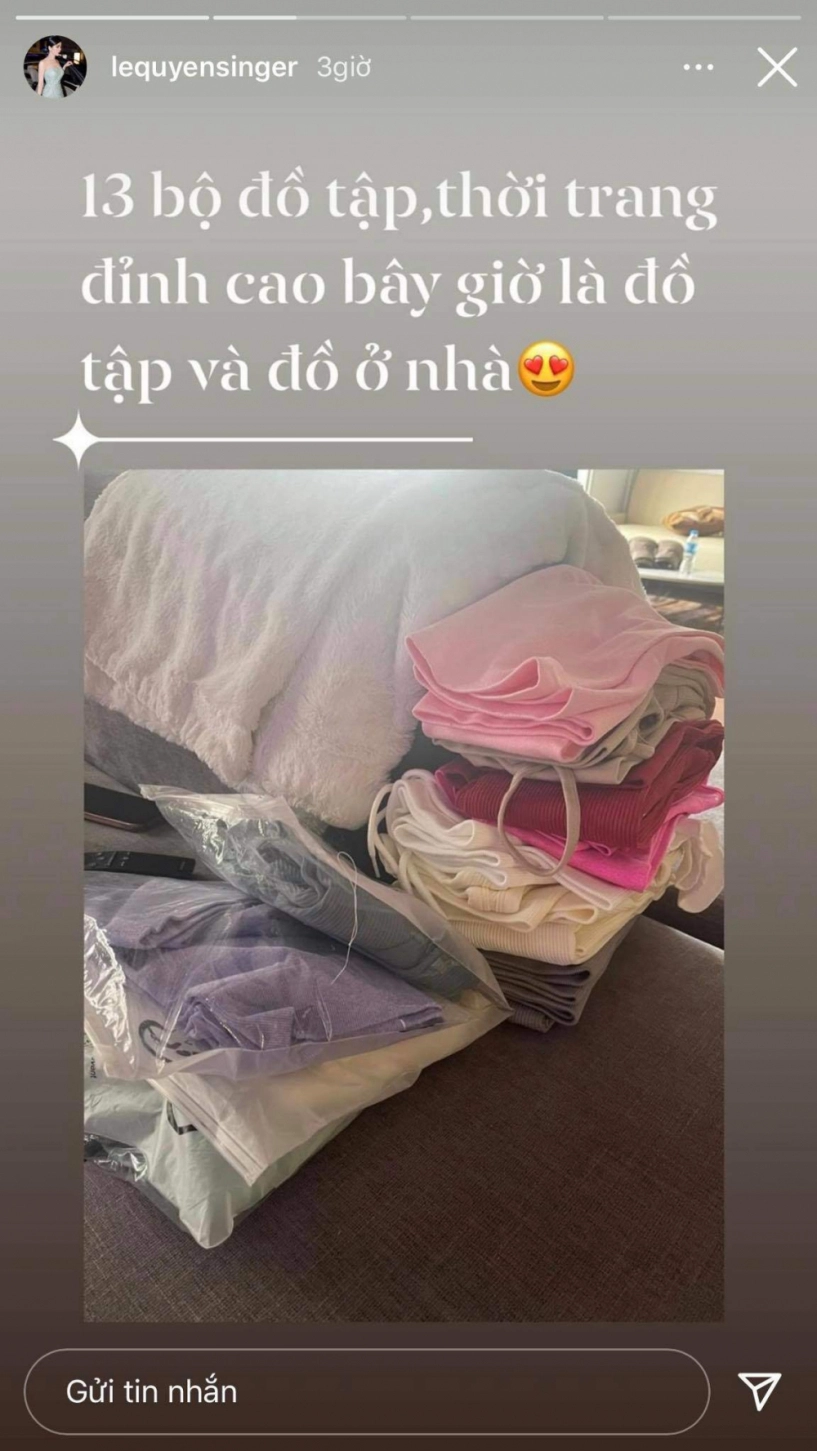 Lệ quyên phẩy tay tậu liền 13 bộ đồ tập tự tin vạch quần khoe eo thon - 3