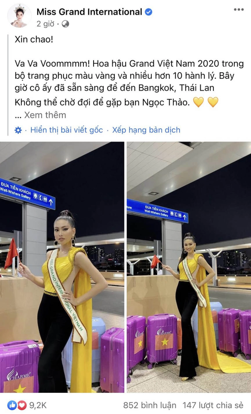 lên đồ xuất trận miss grand á hậu ngọc thảo bị soi copy ý tưởng từ catriona gray - 6