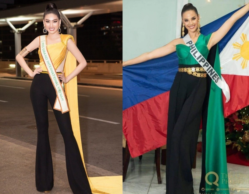 lên đồ xuất trận miss grand á hậu ngọc thảo bị soi copy ý tưởng từ catriona gray - 10