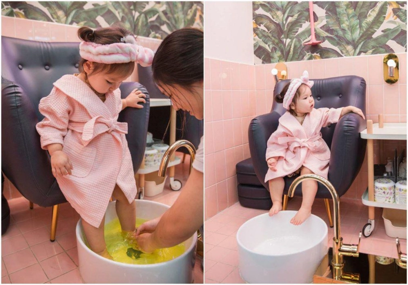 Ngậm thìa vàng từ bé con gái lai tây của hà anh đi spa tút táttừ da đến móng - 7