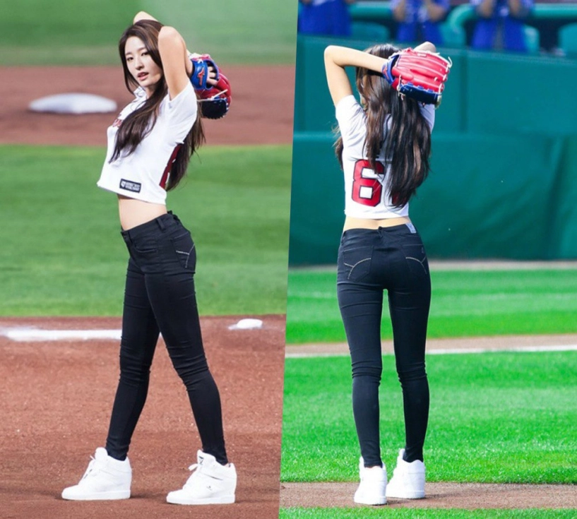 Ngán ngẩm với tiểu xảo câu view trong trang phục ra sân của các hotgirl bóng chày hàn quốc - 7