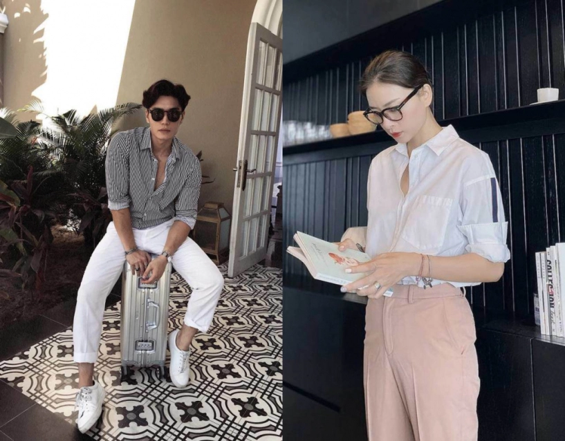 Ngô thanh vân-huy trần lộ ảnh diện đồ ngủ đôi tình tứ soi style ngày thường đồng điệu đến lạ - 10