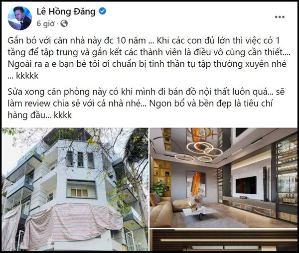 Nhà celeb hồng đăng sửa lại căn biệt thự sang trọng 2 mặt tiền bên trong quá đẹp - 2