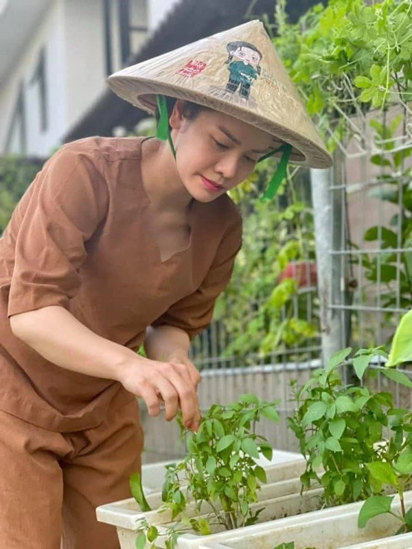 Nhật kim anh đón mẹ lên ở cùng hằng ngày chăm sóc vườn rau xanh vào mùa dịch - 8