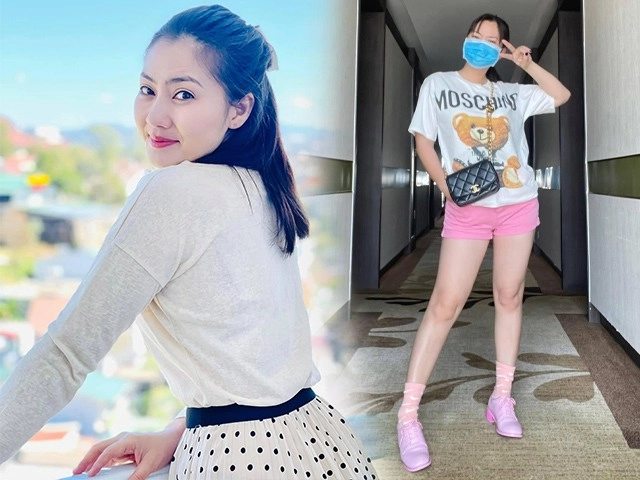 Ở nhà livestream ngọc lan vẫn diện áo dài đi giày cao gót chỉnh tề - 24
