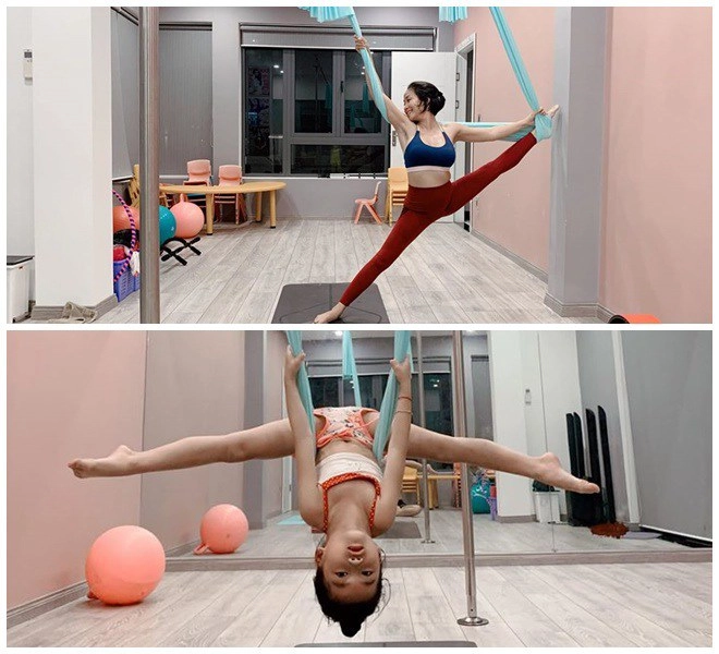 Ốc thanh vân và con gái tập yoga tiểu công chúa 8 tuổi uốn dẻo thuần thục không thua mẹ - 6