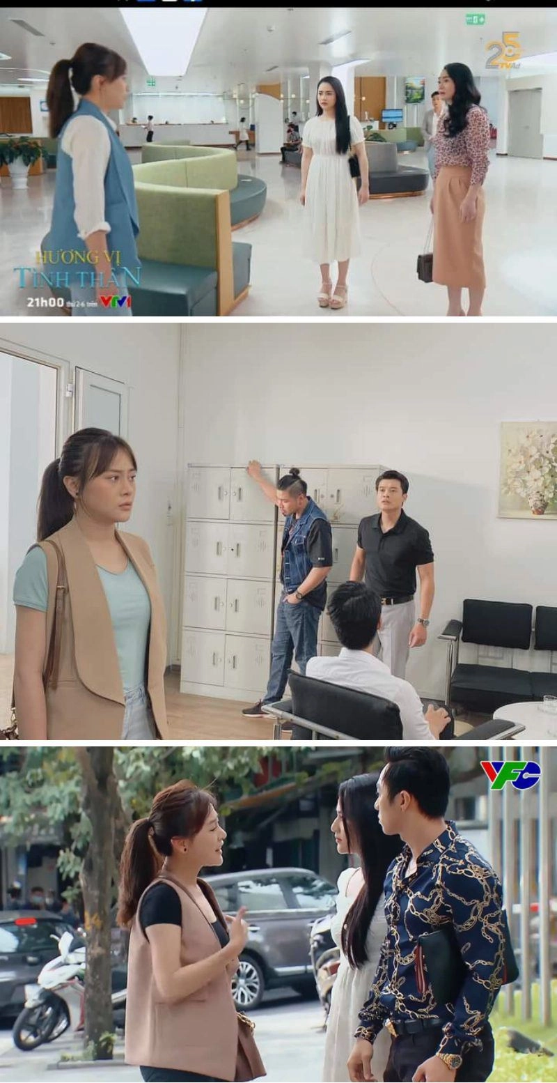Phương oanh ăn mặc quê mùa để tình địch màn ảnh vượt mặt ở hương vị tình thân 2 - 9
